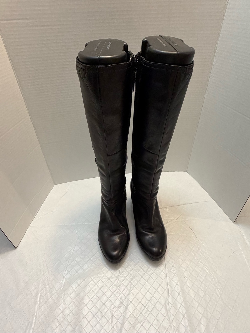 Clarks Black Over-the-Knee Leather Boots